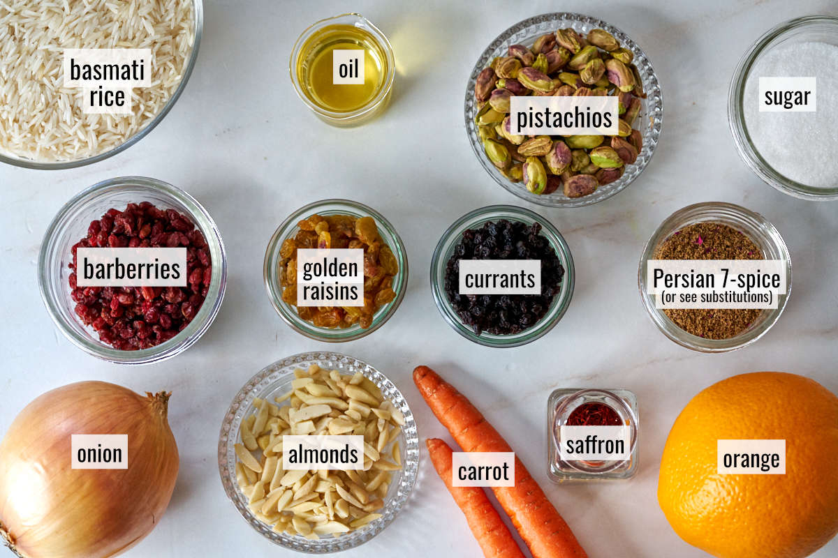 Ingredients on a countertop.