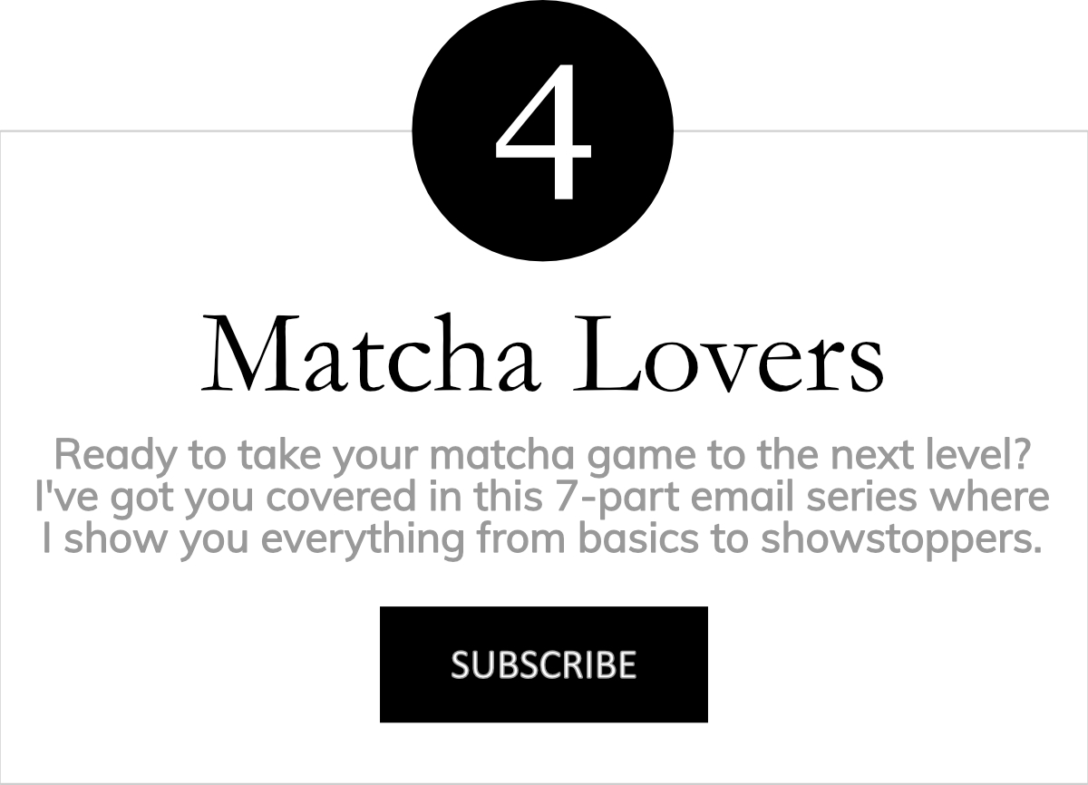 Matcha newsletter subscribe button.