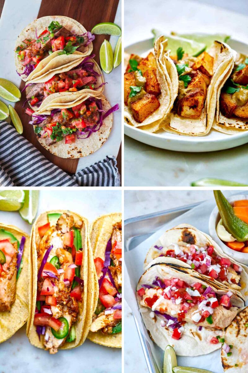 Collage of tacos.
