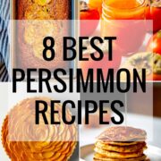 Four persimmon recipes tiled with title text.