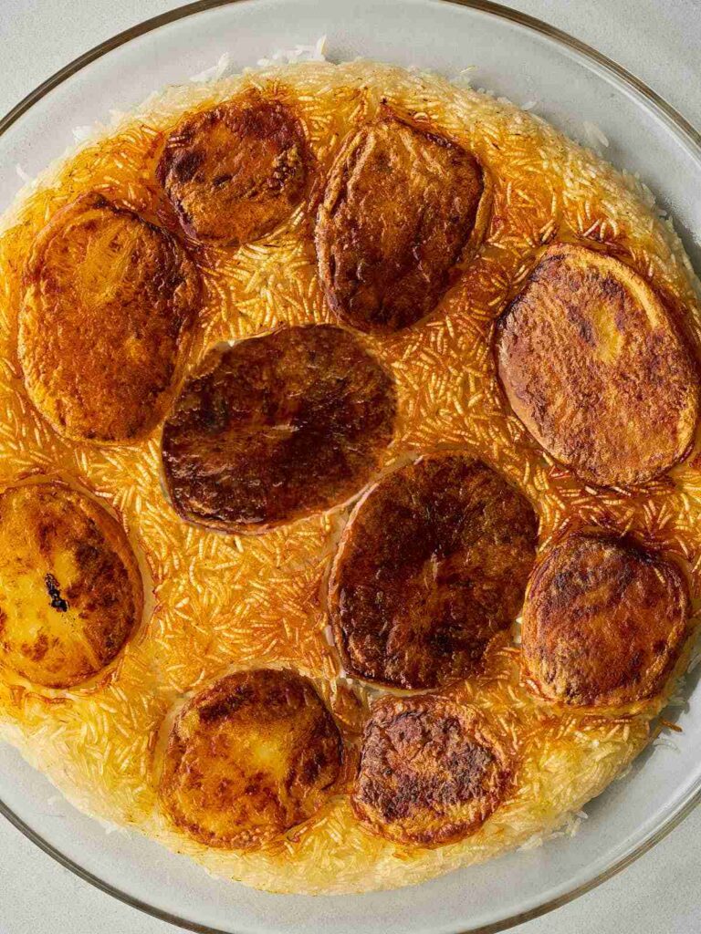 Crispy Potato Tahdig (Persian Crispy Rice with Potatoes)